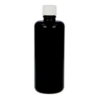 Violettglasflasche 100 ml, mit Gießring &...