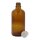 Braunglasflasche 100 ml, mit Gießring & Verschluss