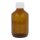 Braunglasflasche 200 ml, mit Gießring & Verschluss