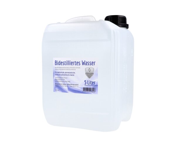Bidestilliertes Wasser, 5 Liter