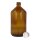 Braunglasflasche 1 L, mit Gießring & Verschluss