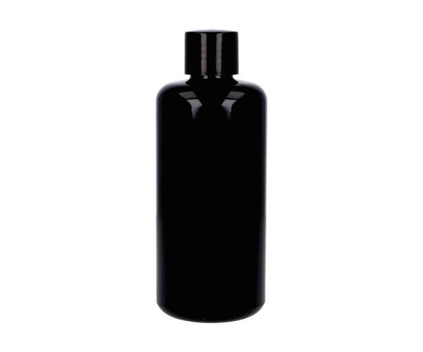 Violettglasflasche 200 ml, mit Verschluss