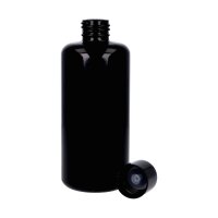 Violettglasflasche 200 ml, mit Verschluss