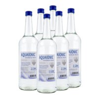 Destilliertes Wasser aquaionic®, in Glasflasche,...